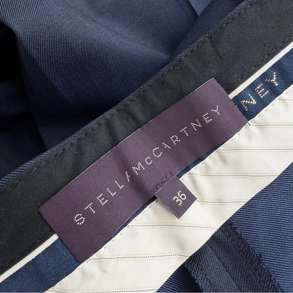 Stella McCartney Wool Trouser Pants Navy Blue Size 36 IT 0-2 US - Picture 7 of 9